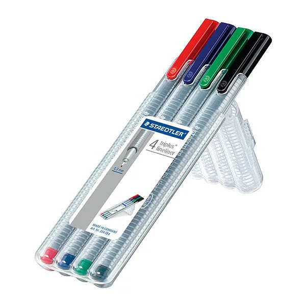 Staedtler Triplus Fineliner Pen Assorted Box of 4 334SB4