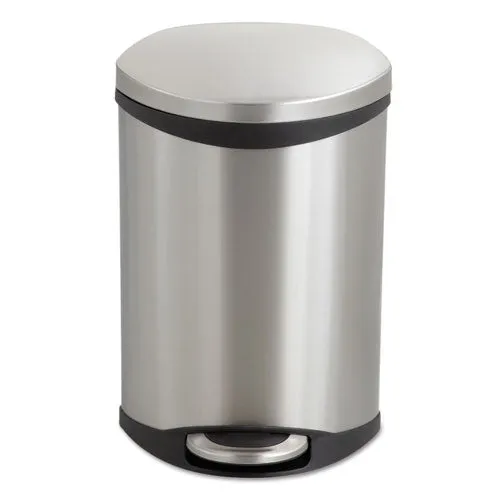 Step-on Medical Receptacle, 3 Gal, Steel, Stainless Steel