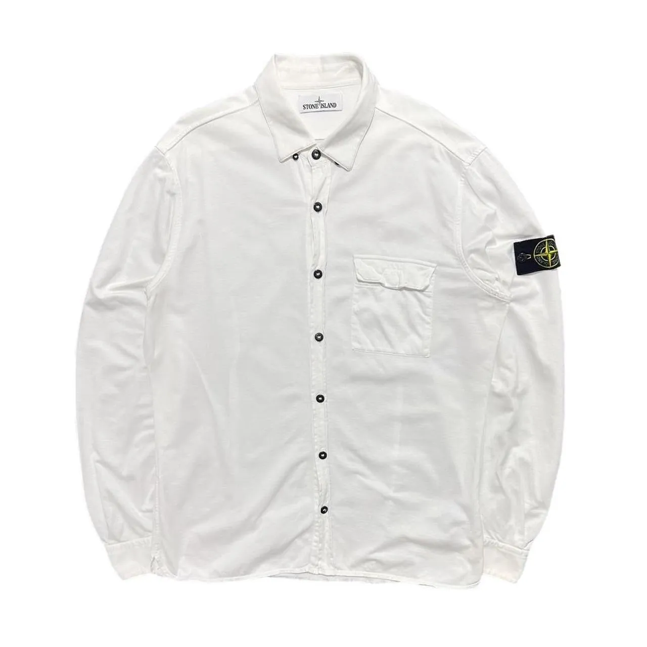 Stone Island White Side Pocket Shirt