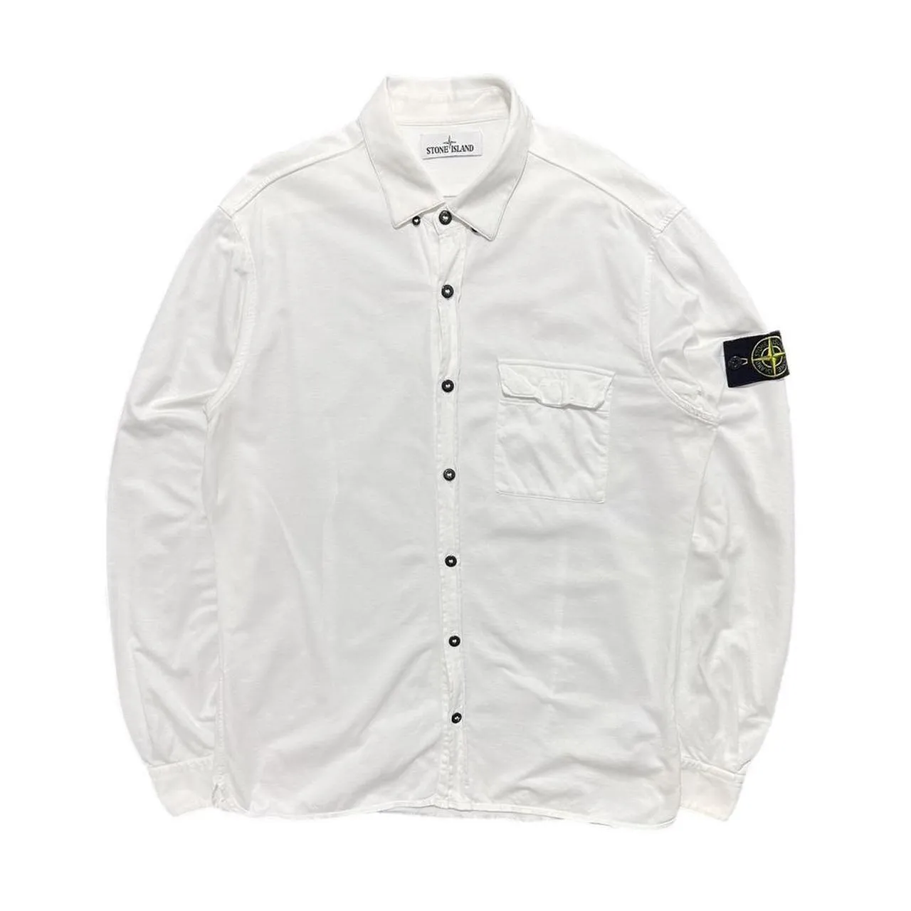 Stone Island White Side Pocket Shirt