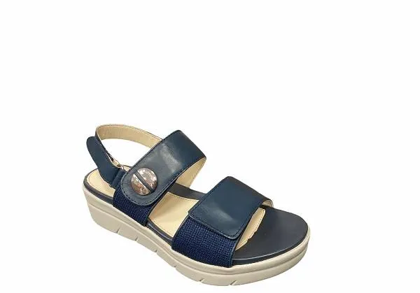 Stonefly sandalo da donna con velcro Aqua III 12 Nappa 216158 144 ocean blue