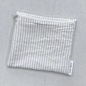 Striped Cream Linen  Reusable Sandwich Bag