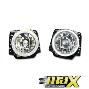 Suitable To Fit - VW Golf 2 Diamond Head Lamps With CCFL Rings