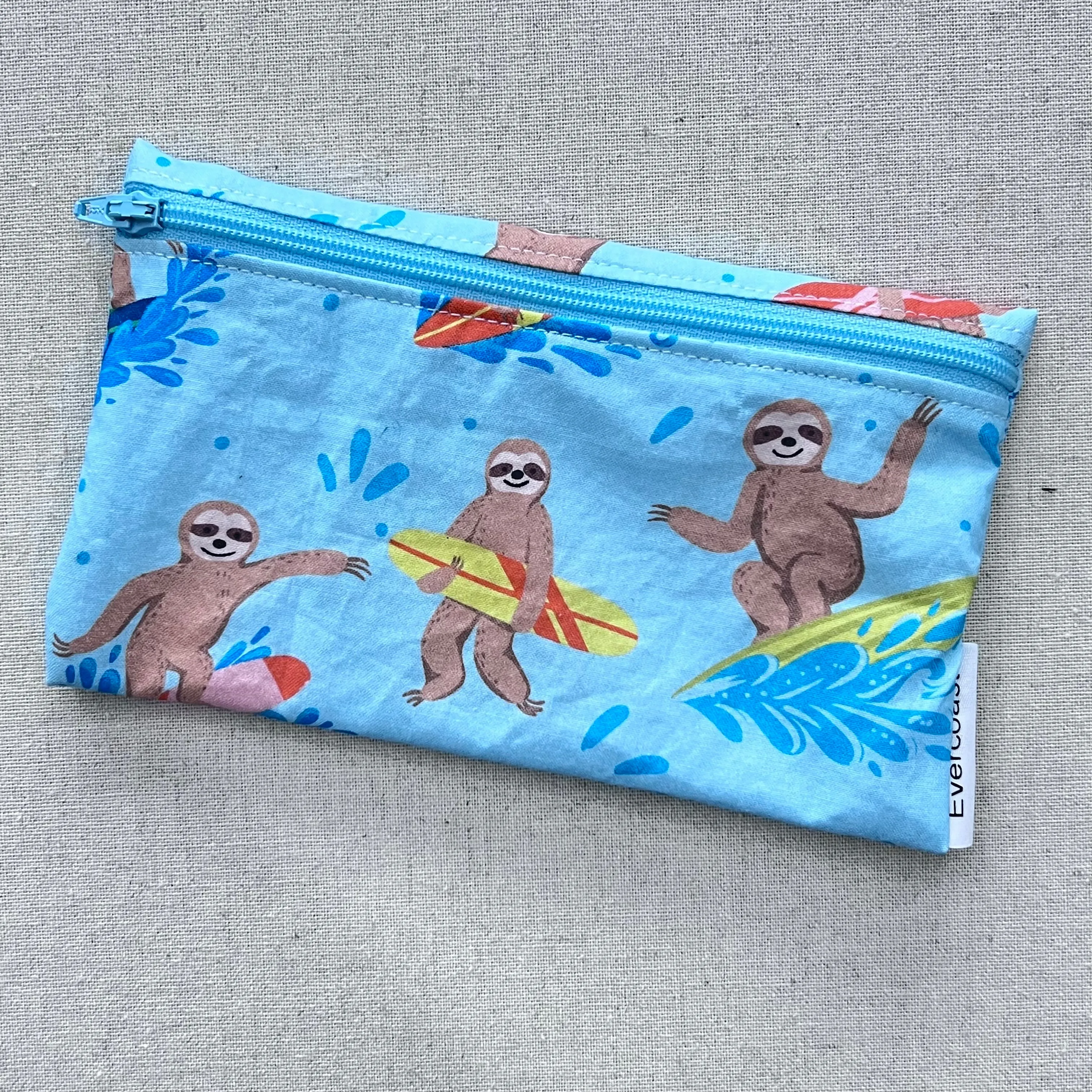 Surfing Sloth Reusable Snack Bag