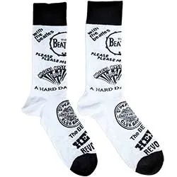 The Beatles Unisex Ankle Socks: Albums Monochrome (UK Size 7 - 11)