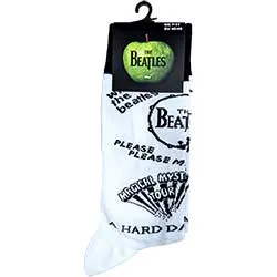 The Beatles Unisex Ankle Socks: Albums Monochrome (UK Size 7 - 11)