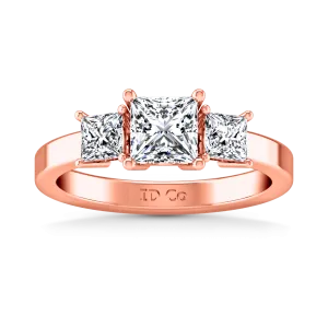 Three Stone Engagement Ring Alana 14K Rose Gold