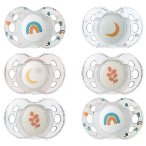 Tommee Tippee Night Time Soothers, 18-36 months, Girl (Pack of 6)