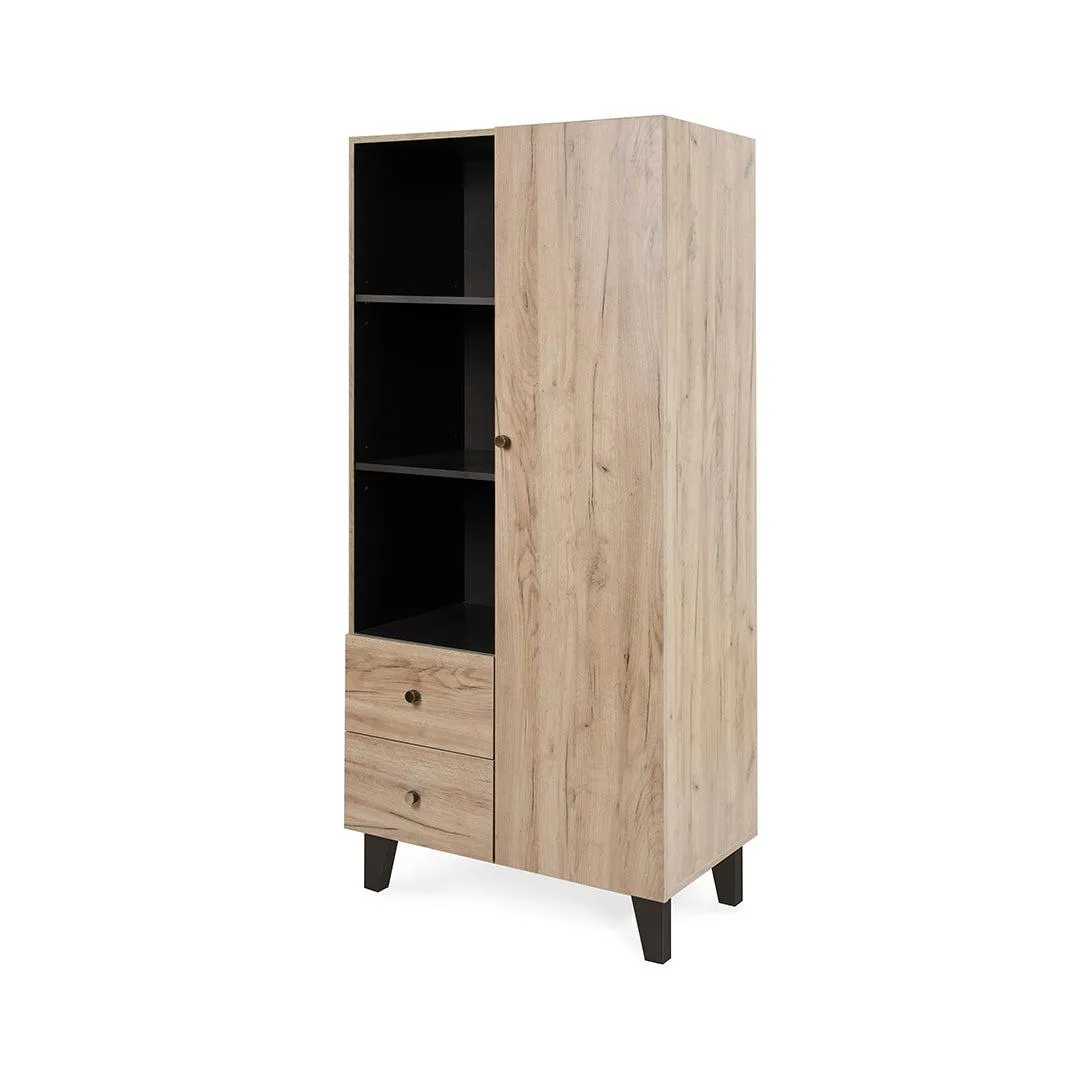 Tutti Bambini Como Wardrobe - Distressed Oak/Slate Grey