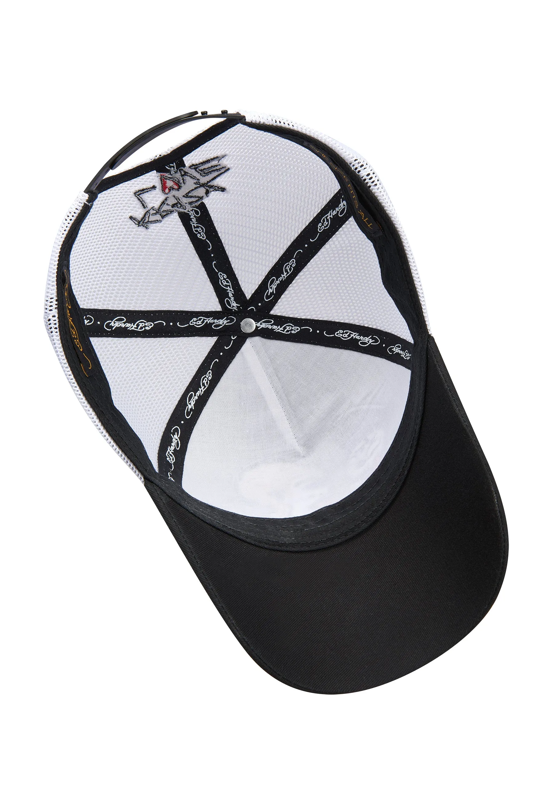 Unisex Krazy-Love Twill Front Mesh Trucker Cap - Black