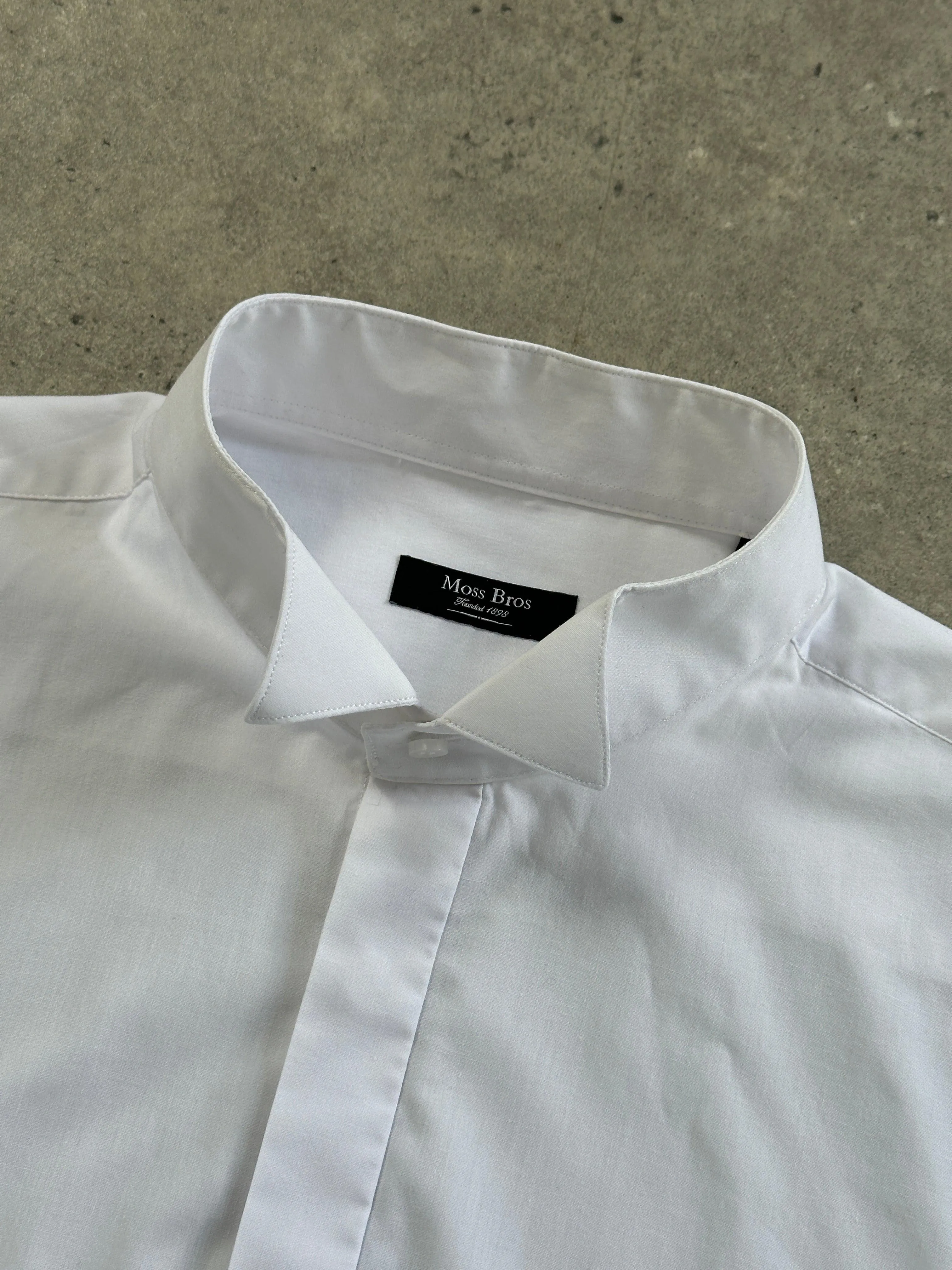 Vintage Cotton Wing Collar Dress Shirt - L/XL