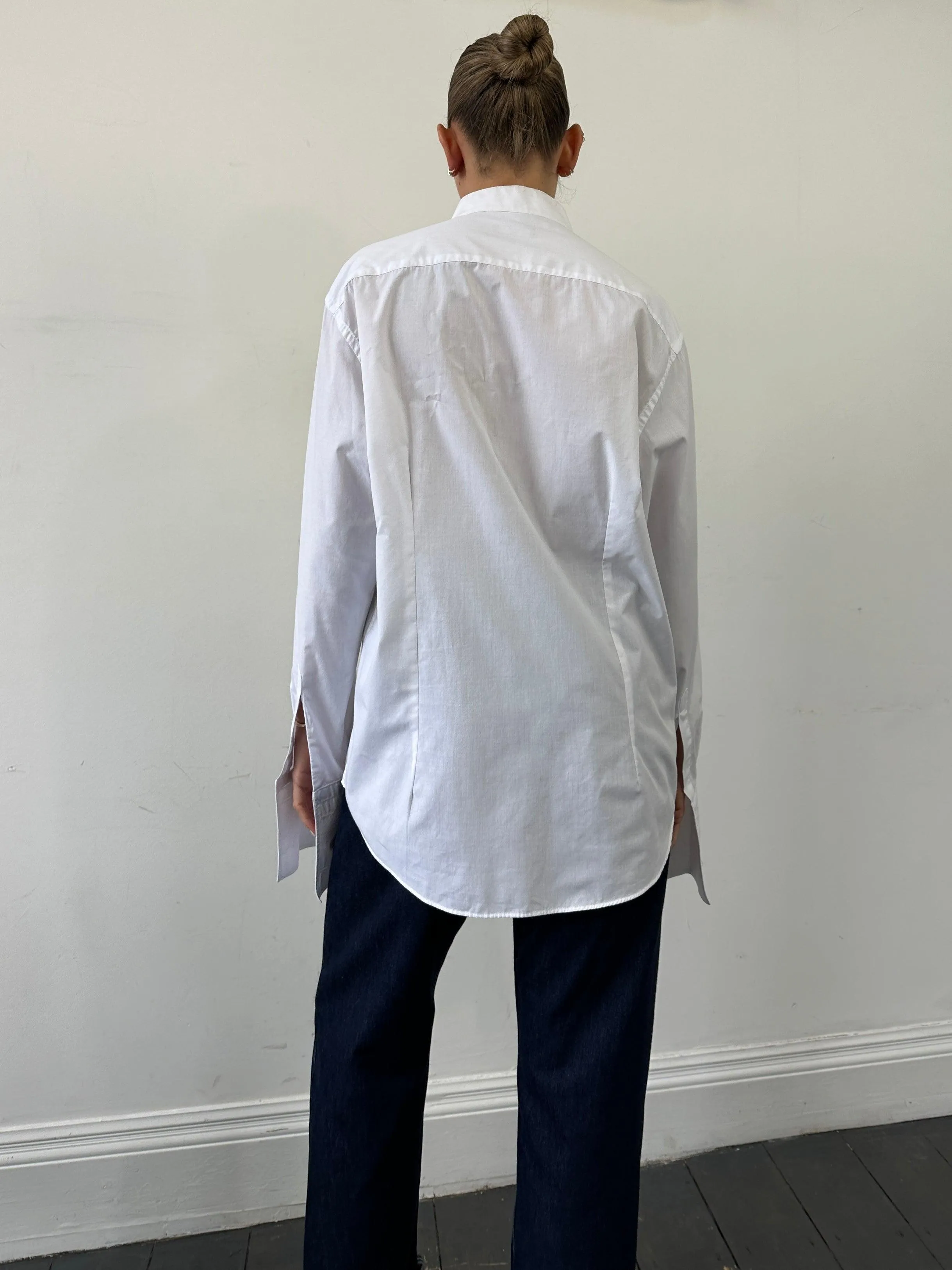 Vintage Cotton Wing Collar Dress Shirt - L/XL