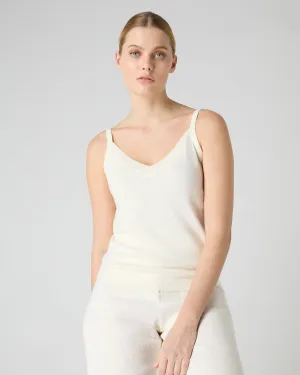 Women's Cotton Cashmere Camisole New Ivory White