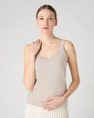 Women's Cotton Cashmere Camisole Sandstone Brown