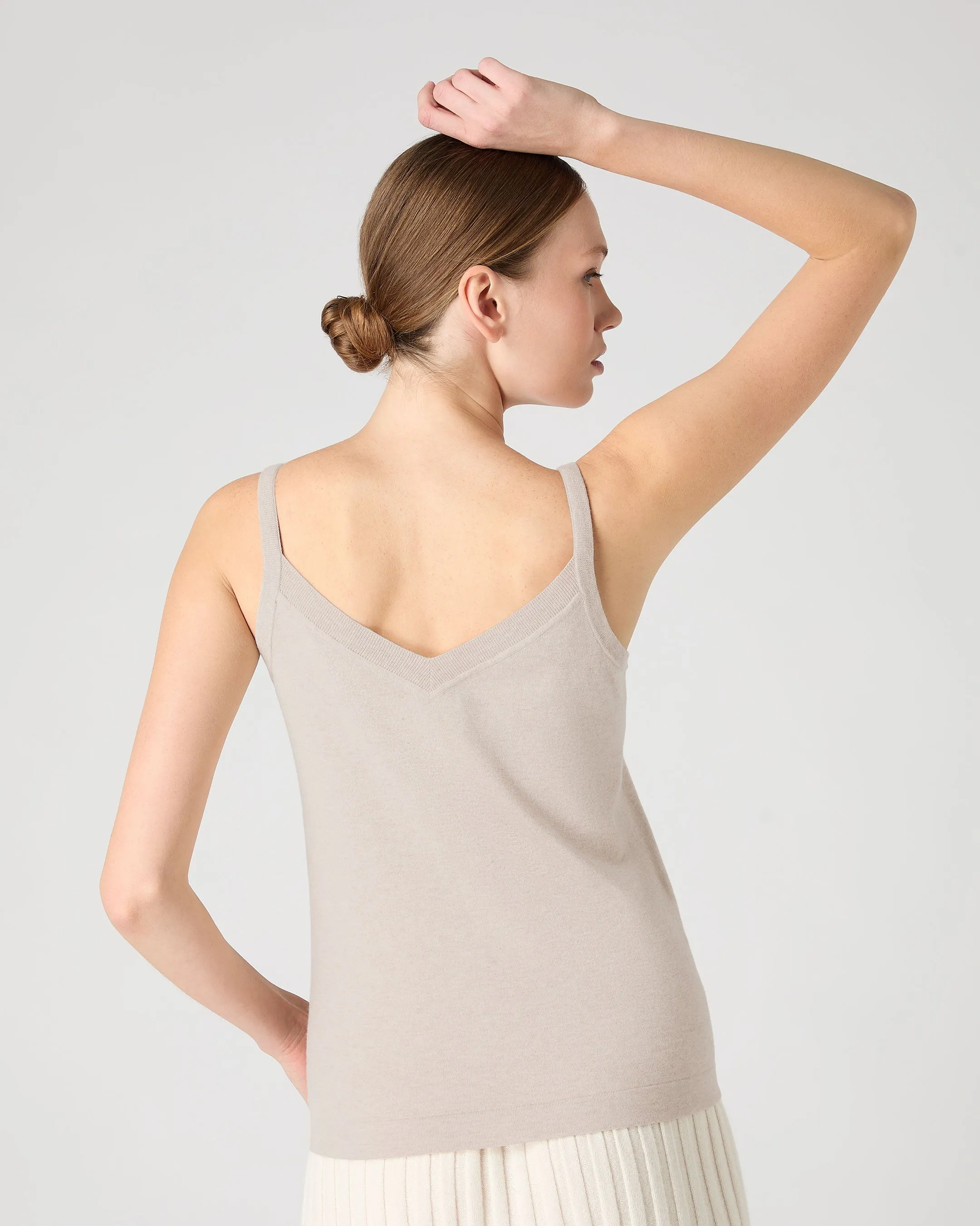 Women's Cotton Cashmere Camisole Sandstone Brown