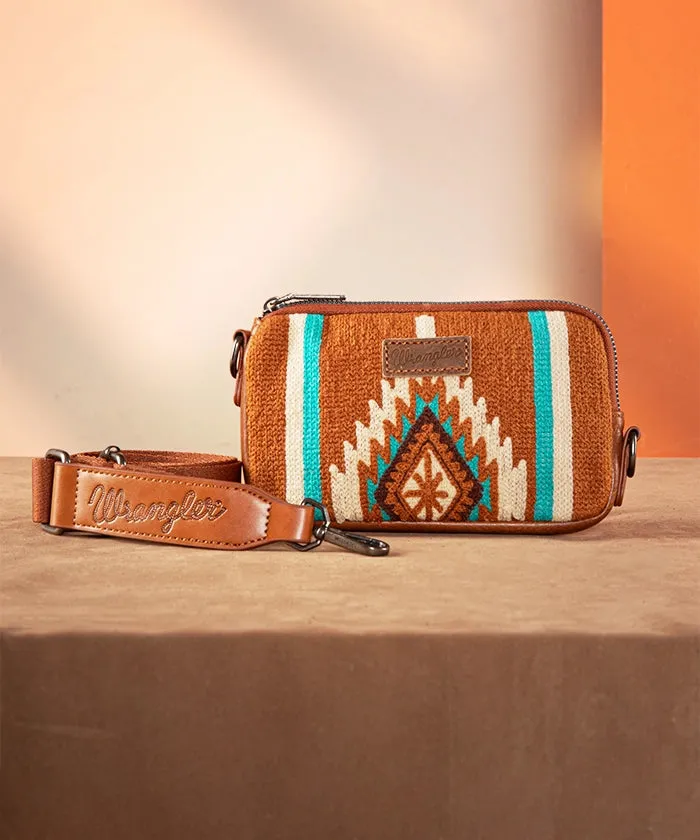 Wrangler Aztec Knitted Trolley Sleeve Duffle Bag