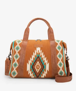 Wrangler Aztec Knitted Trolley Sleeve Duffle Bag