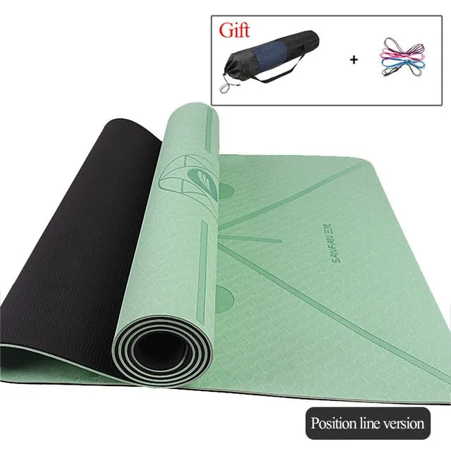 Yoga Mat With Position Line