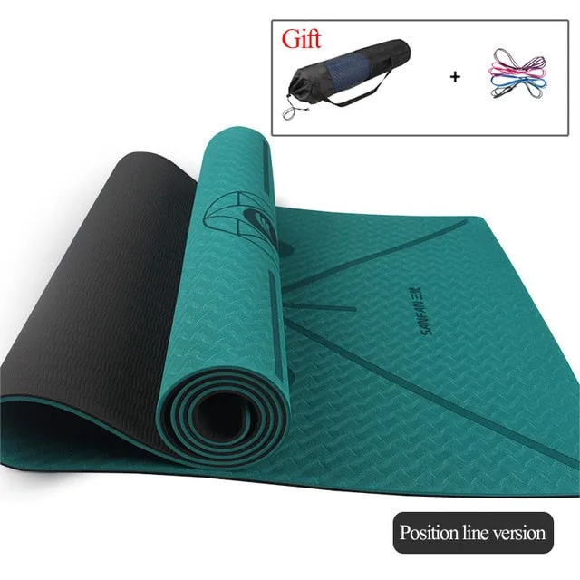 Yoga Mat With Position Line