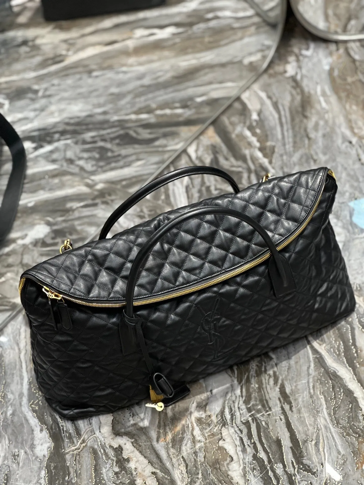 YSK246 ES GIANT Travel Bag in Quilted Leather / HIGHEST QUALITY VERSION