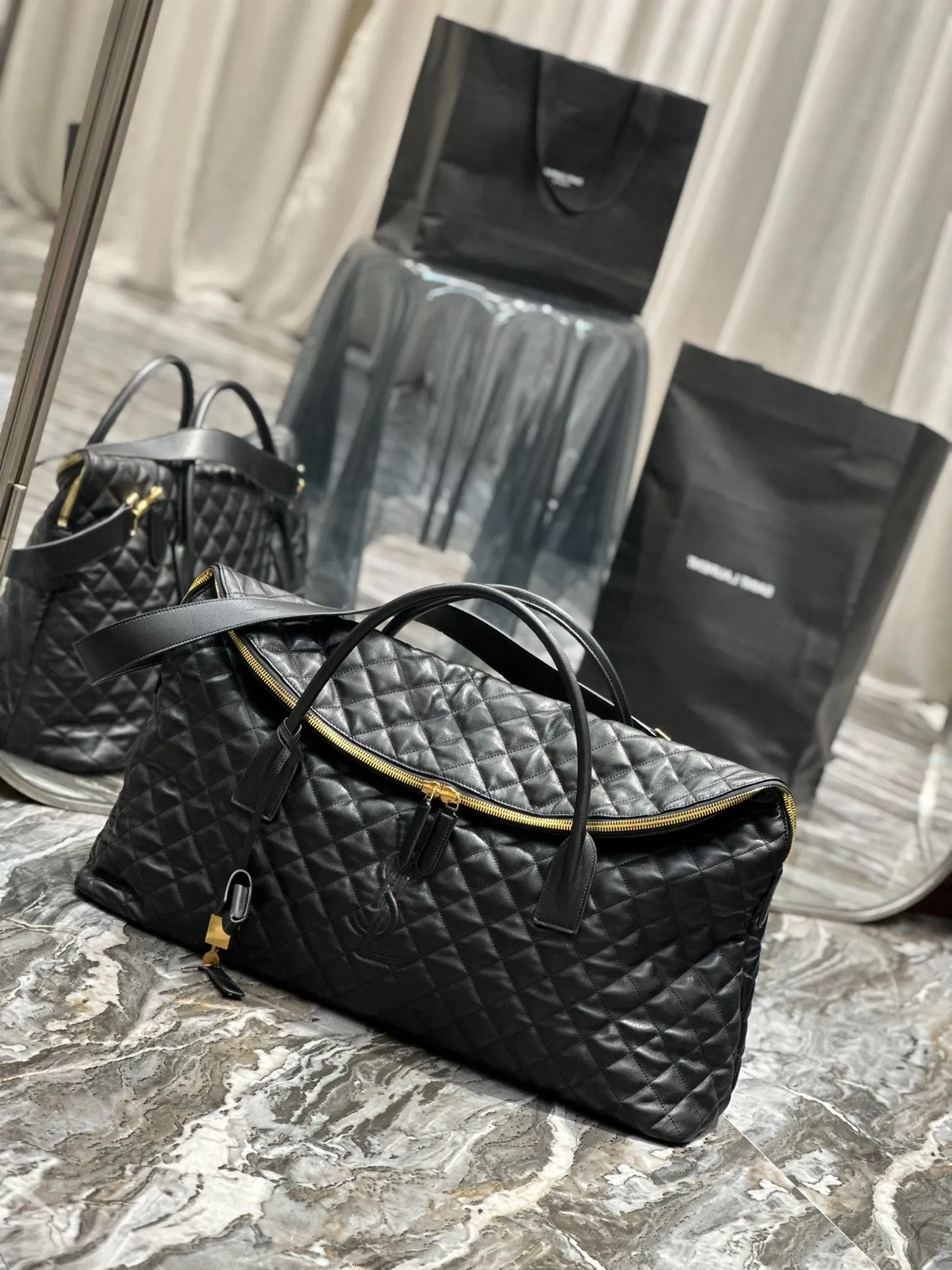 YSK246 ES GIANT Travel Bag in Quilted Leather / HIGHEST QUALITY VERSION